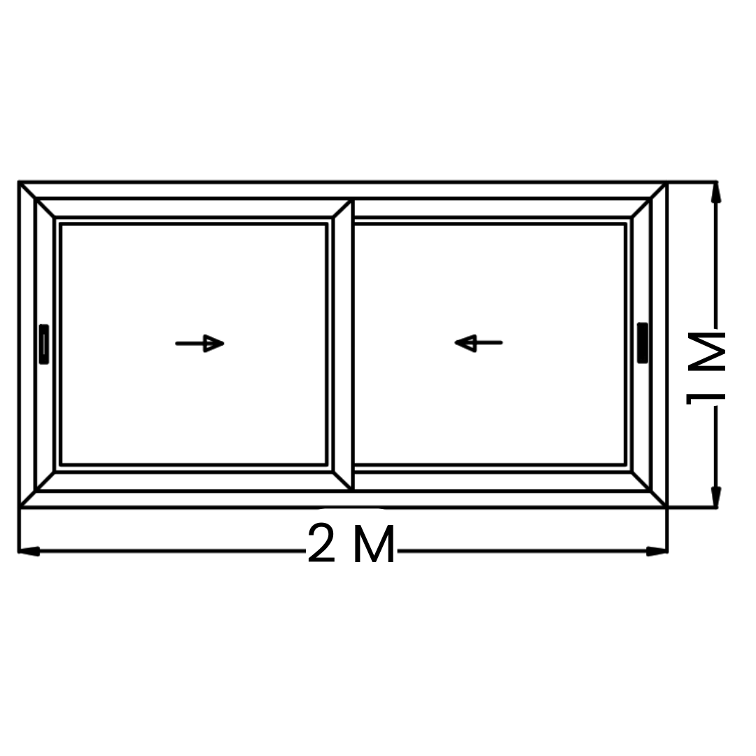 VENTANA PVC 2X1